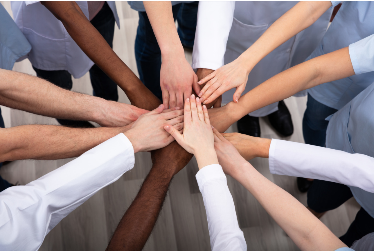 A group of hands
