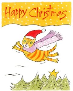 NASS Christmas Cards: Stretching Cat