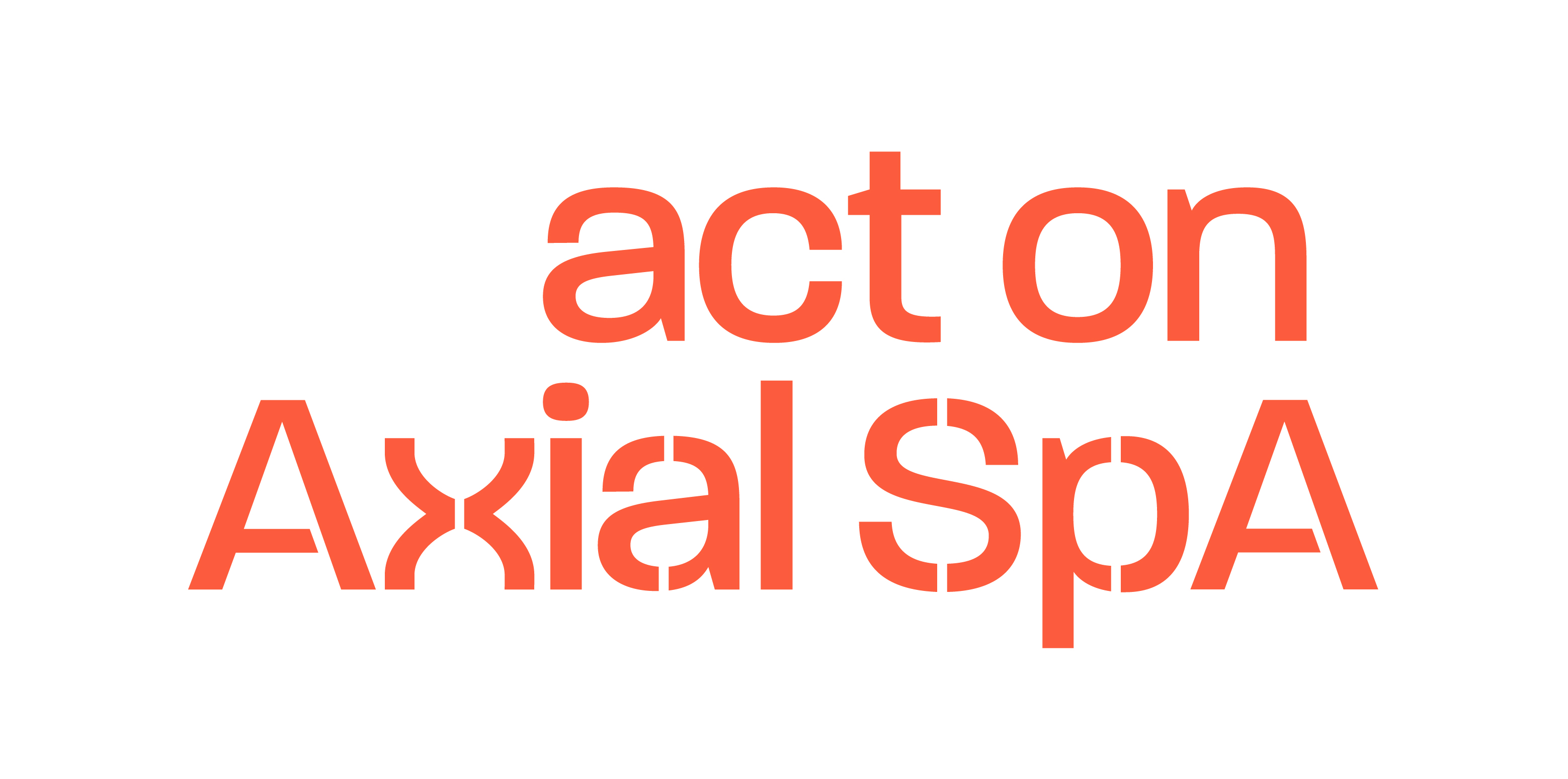 the words Act on Axial SpA in orange