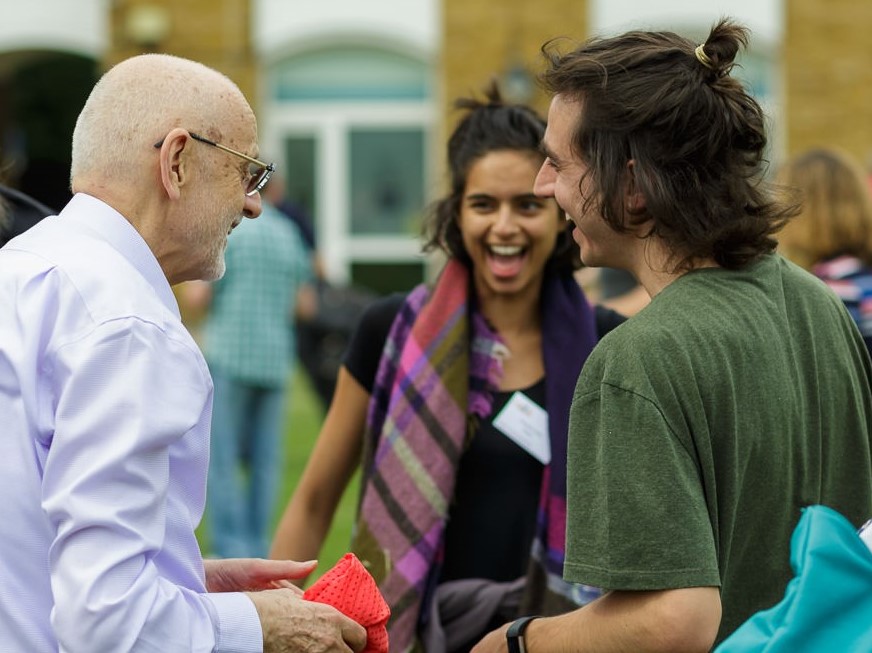 Three NASS members in conversation at a previous members day.